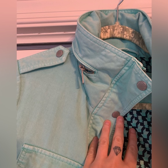 WOMENS BCBGeneration TEAL UTILITY JACKET COAT SIZE MEDIUM - Picture 6 of 7